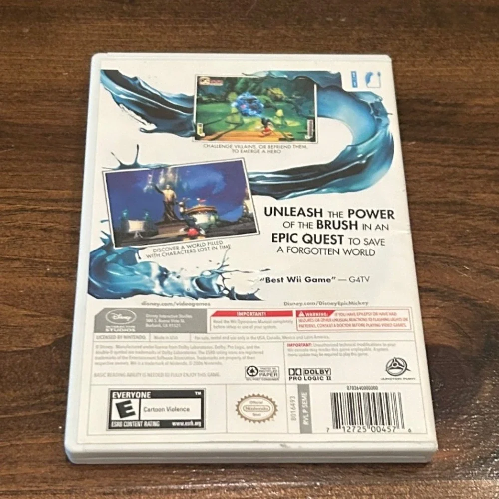 Disney Epic Mickey Nintendo Wii Game RVL P SEME Oswald the‎ Lucky Rabbit 2010